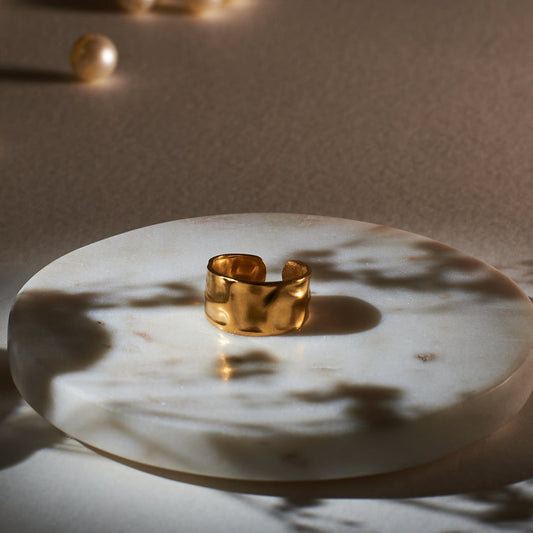 Gold Hammered Ring