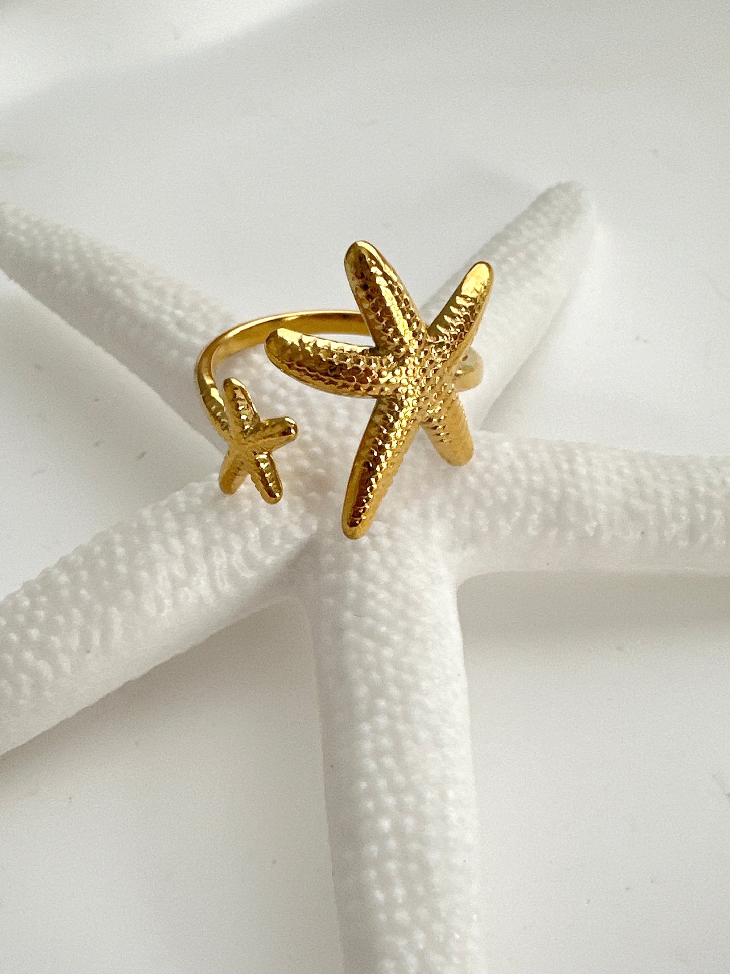 Gold Starfish Ring