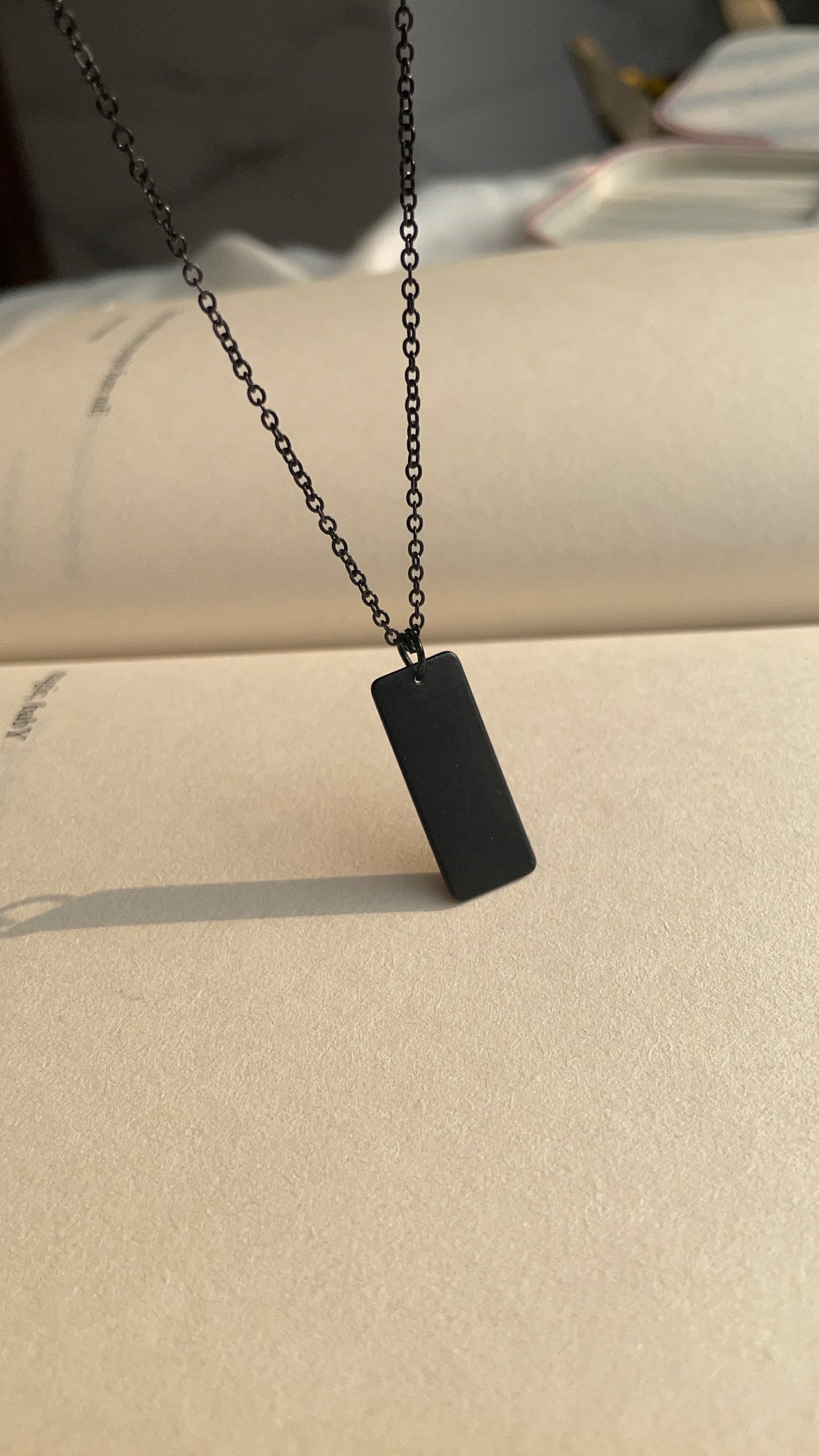 Matte Black Chain Rectangular