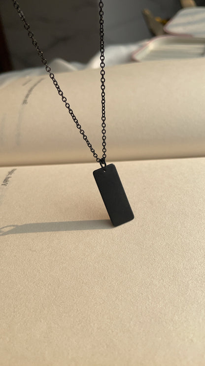 Matte Black Chain Rectangular