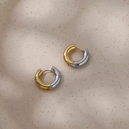 Medusa Mixed Metal Hoops