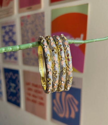 Lilac Flower Vintage Bangle (each bangle)