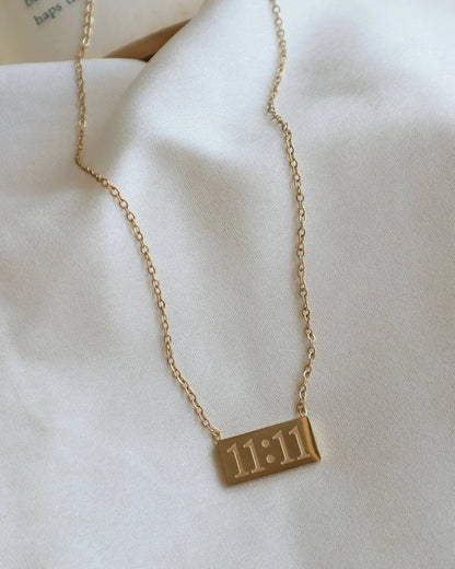 11:11 Engraved Manifestation Necklace