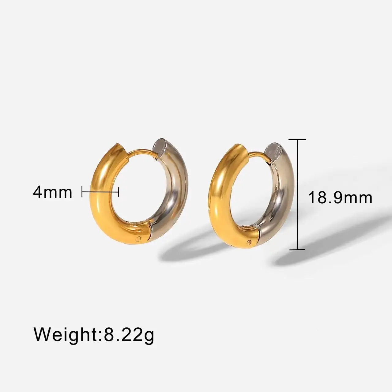 Medusa Mixed Metal Hoops