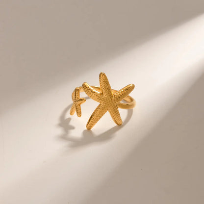Gold Starfish Ring