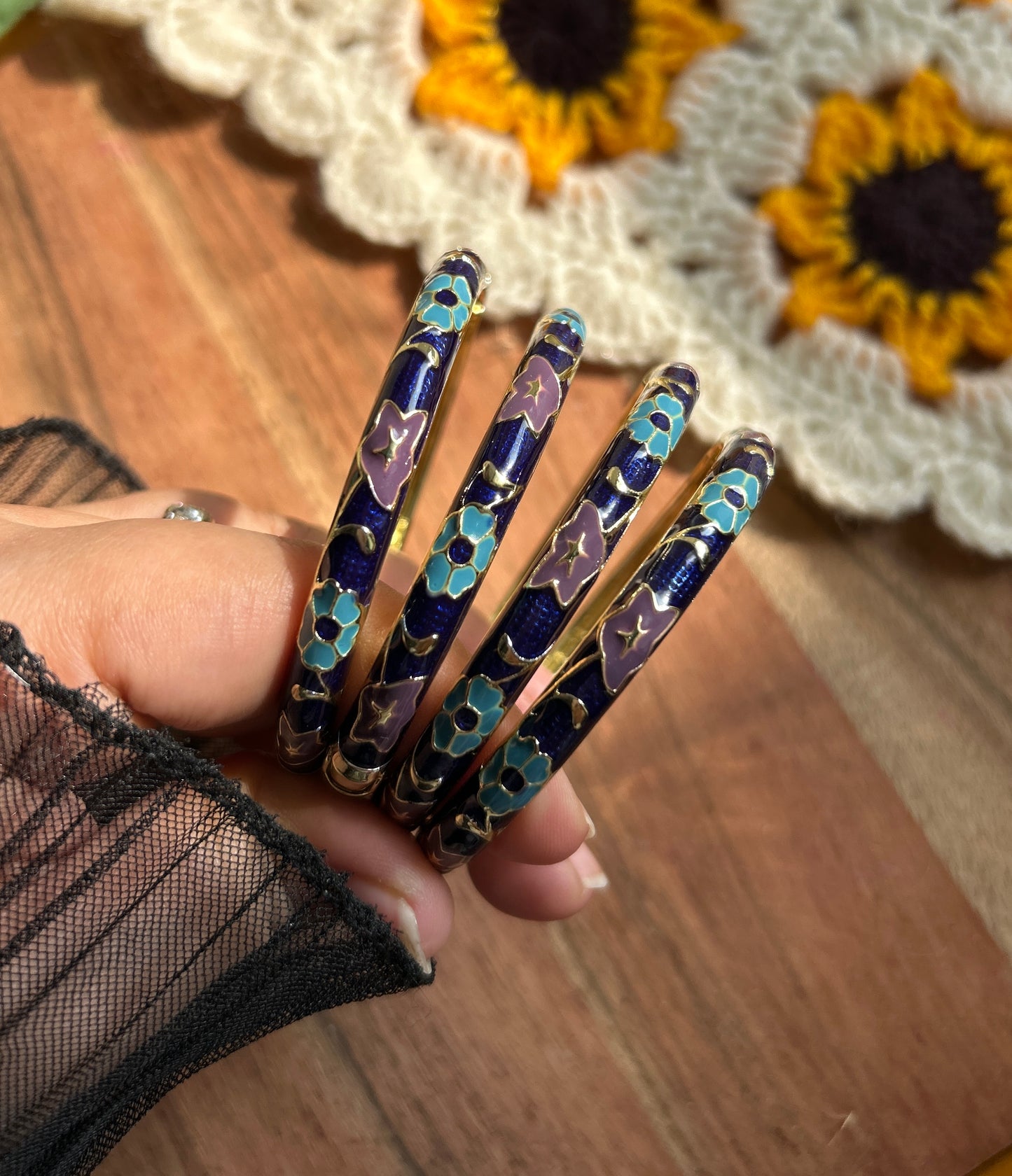 Royal blue Vintage Bangle (Each Bangle)