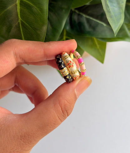 Enamel Vintage Rings