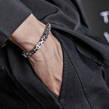 Braided Silver Chain Bracelet