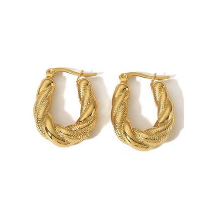 Textured Twiste Hoop Earrings
