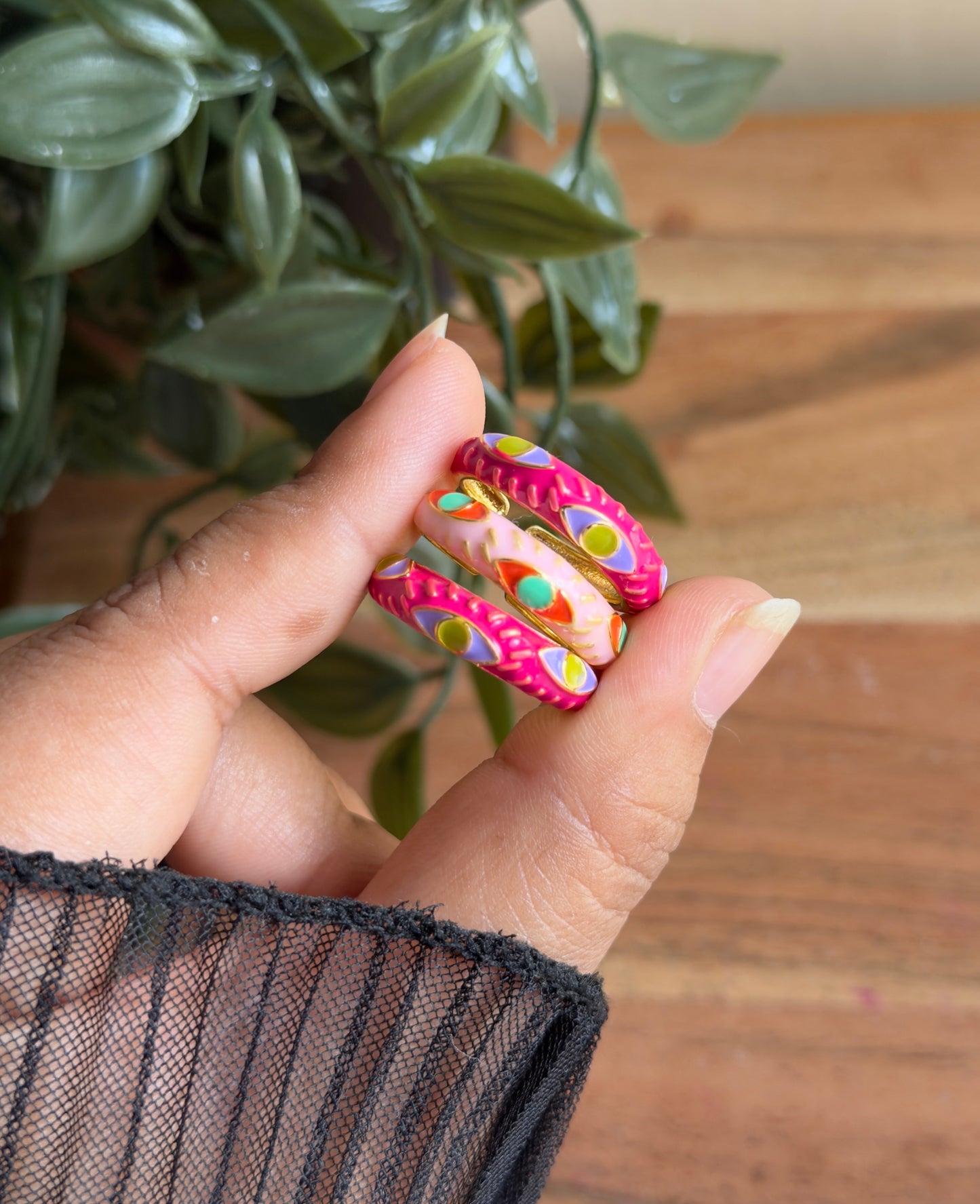 Evil Eye Enamel Ring