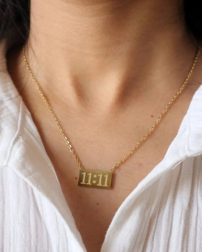 11:11 Engraved Manifestation Necklace