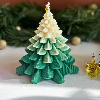 Aesthetic soy wax christmas tree candle
