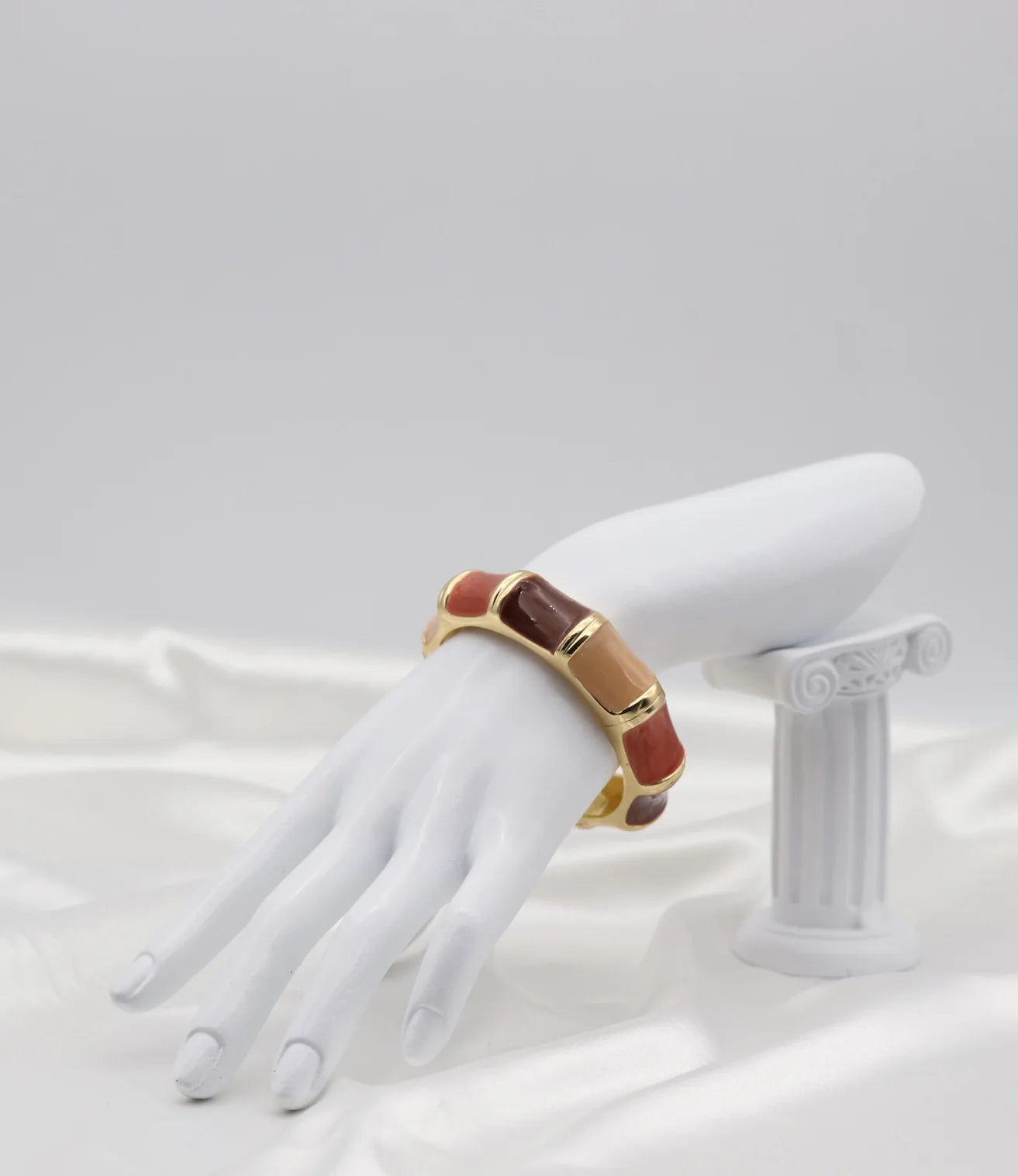 Color Block Enamel Cuff