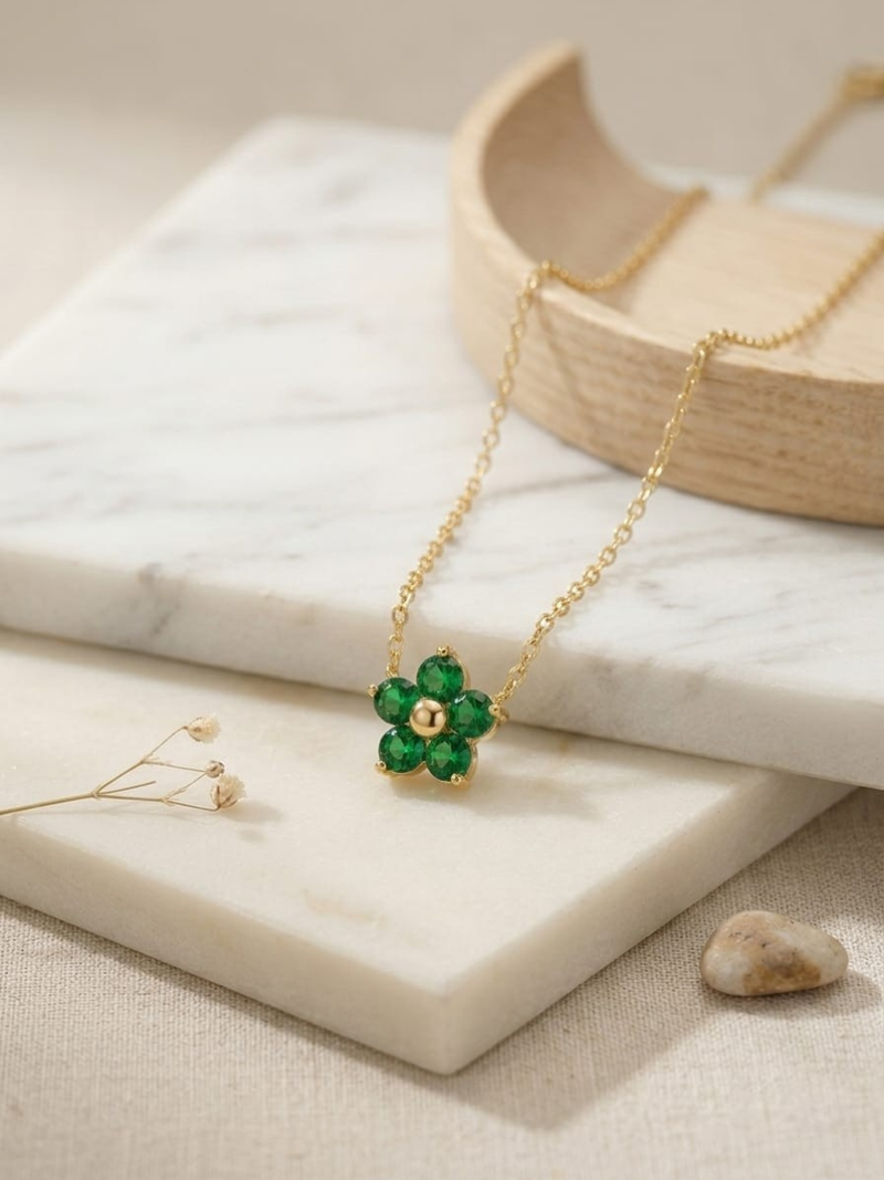 Emerald Bloom Necklace