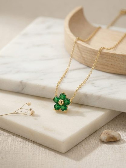 Emerald Bloom Necklace