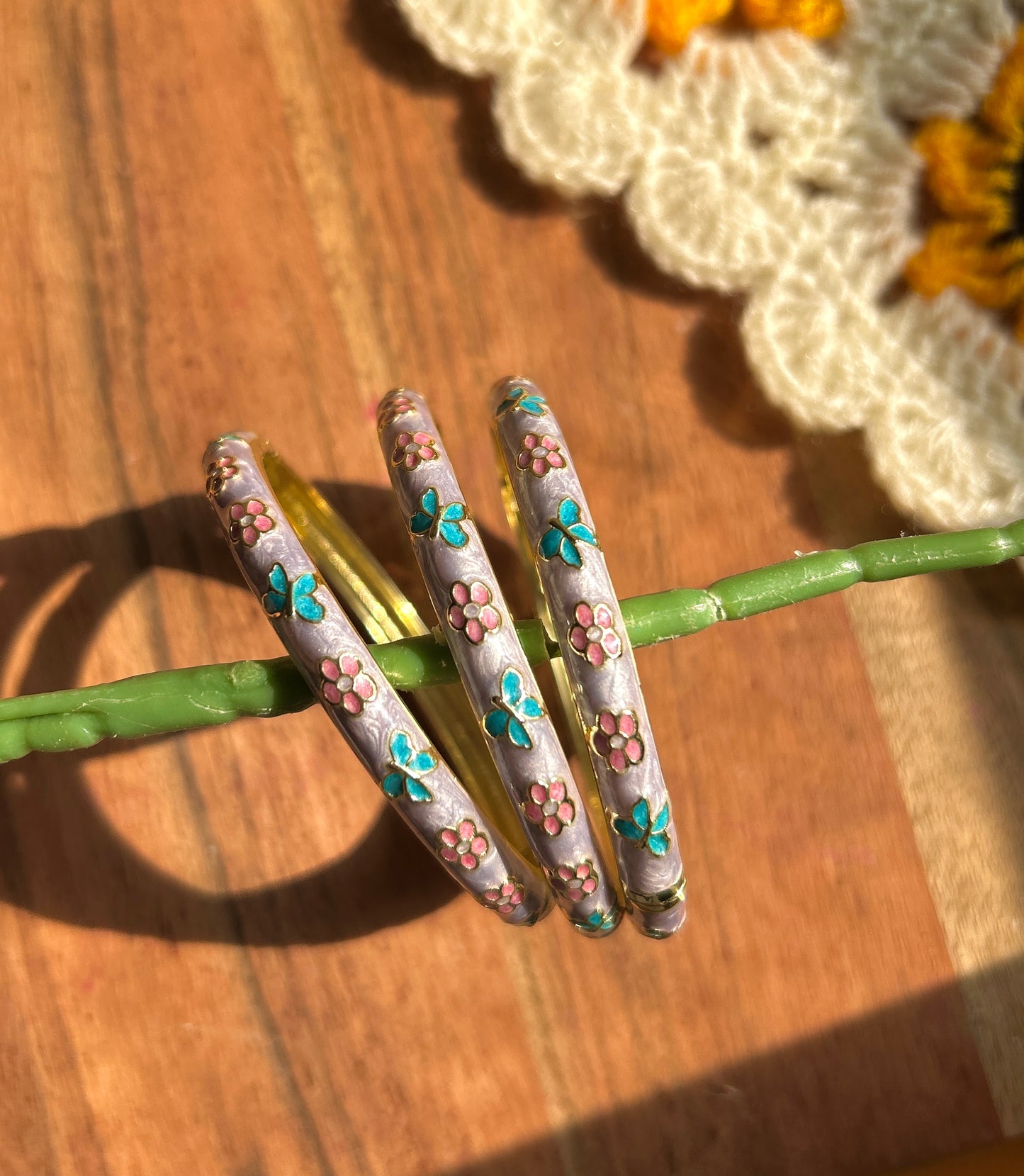 Purple butterfly bangle (each bangle)