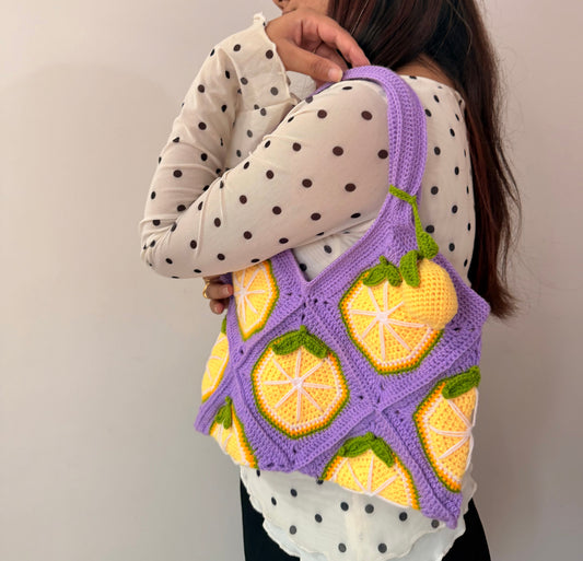 Zesty Lemon Crochet Bag 🍋