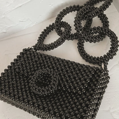 Euphoria silver beaded bag