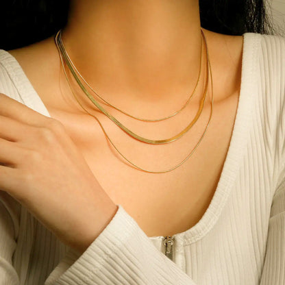 Triple layer Snake Chain Necklace