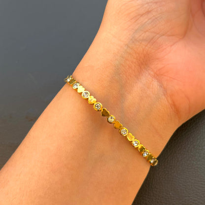 Amour Heart Bangle (Baby Size)