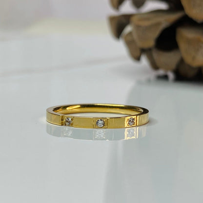 Tri-stone Band Ring