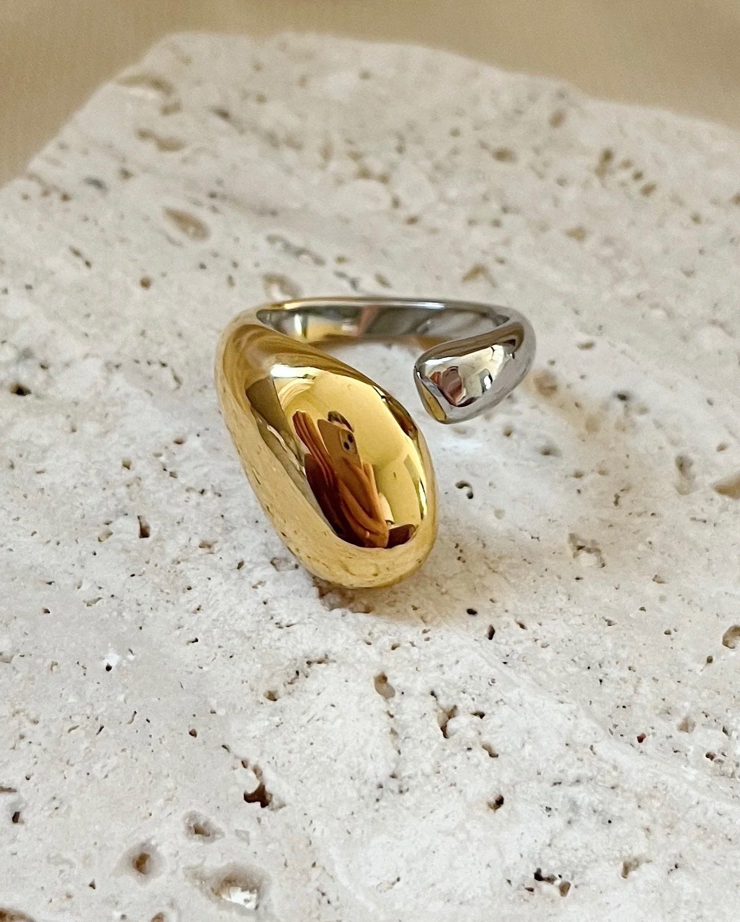 Mix Metal Statement Ring