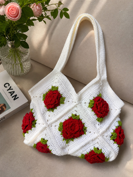 Rose Garden Crochet Bag