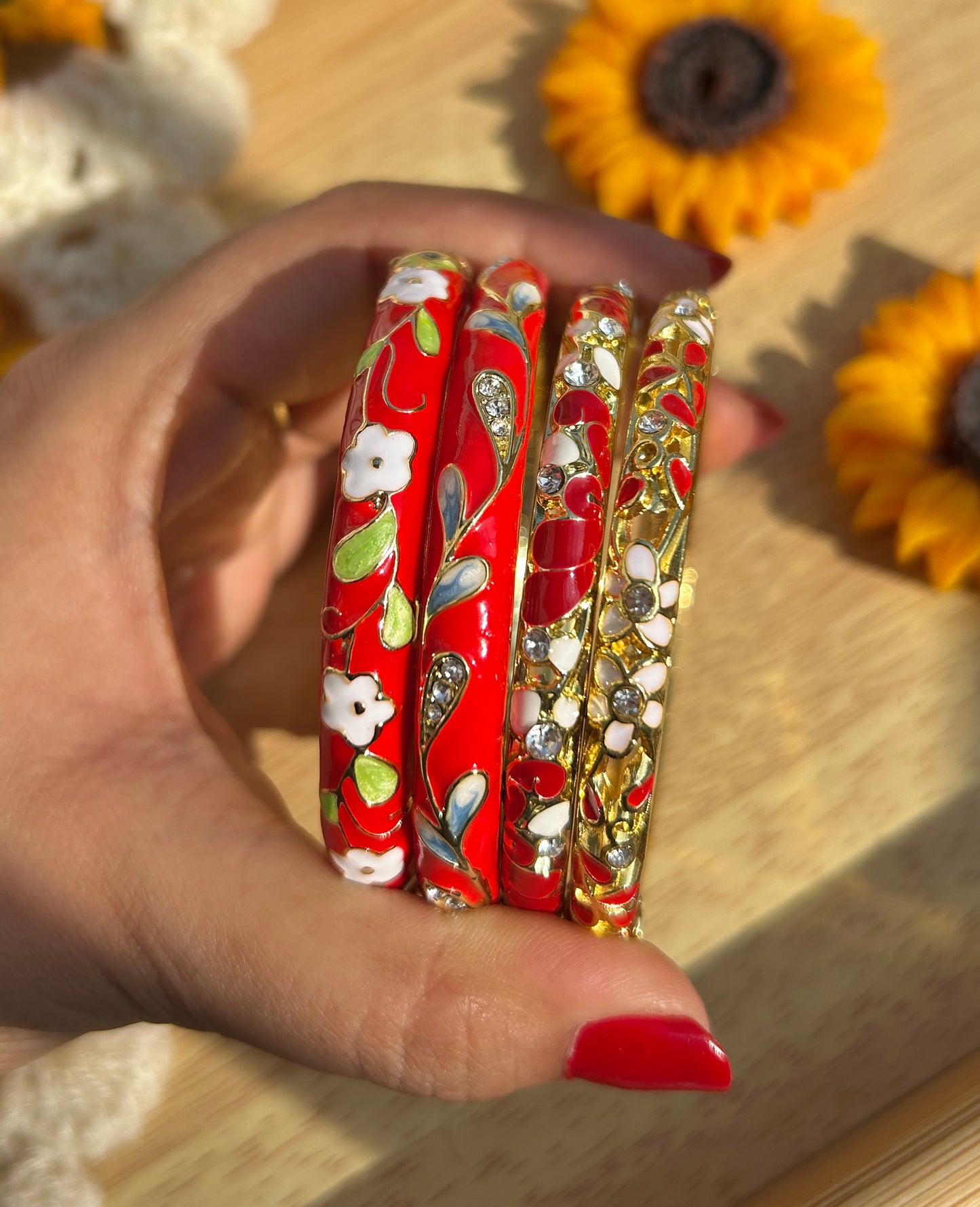 Scarlet Heirloom Stack (Set of 4)