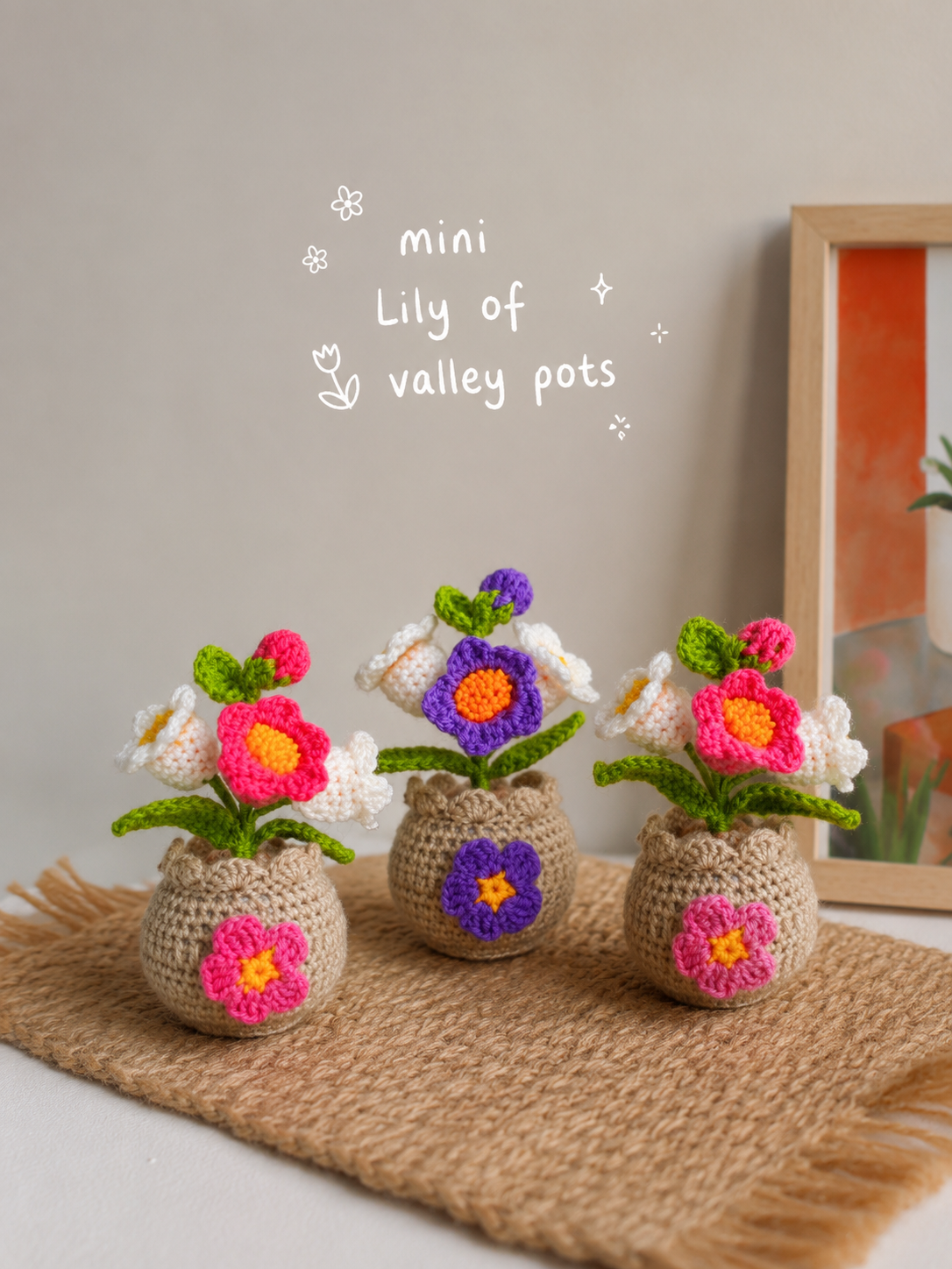 Forever Crochet Lily of Valley Pots