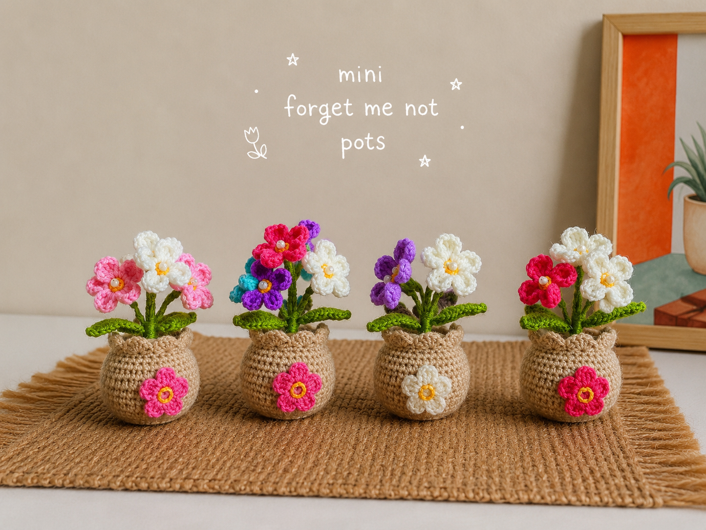 Forever Crochet Forget Me Not Pot