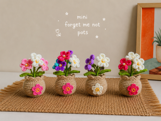 Forever Crochet Forget Me Not Pot