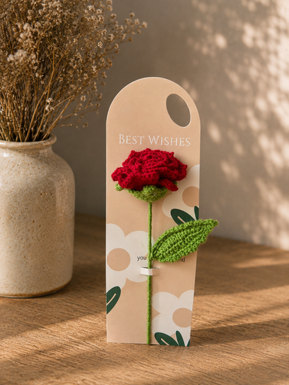 Forever Red Rose – Crochet Flower Keepsake