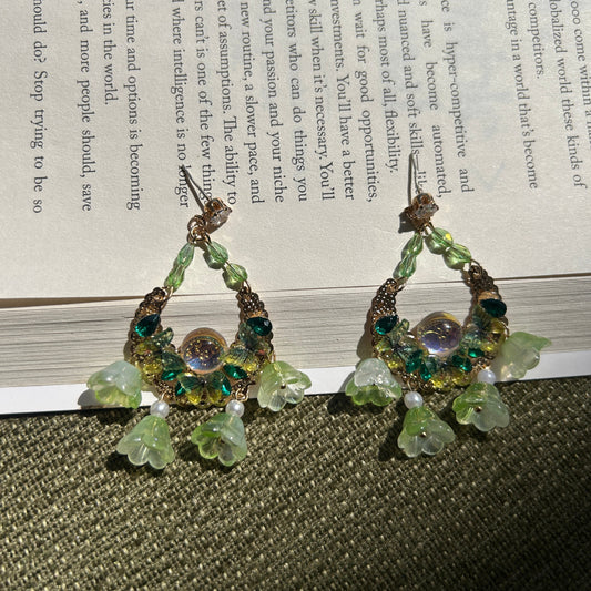 Fairy Core Green Earrings