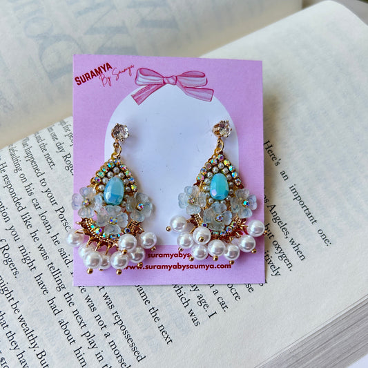 Mermaid Mother of Pearl Earrings (blue)