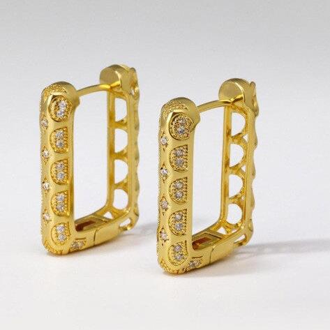 Aura Gold Plated Hoop Earrings