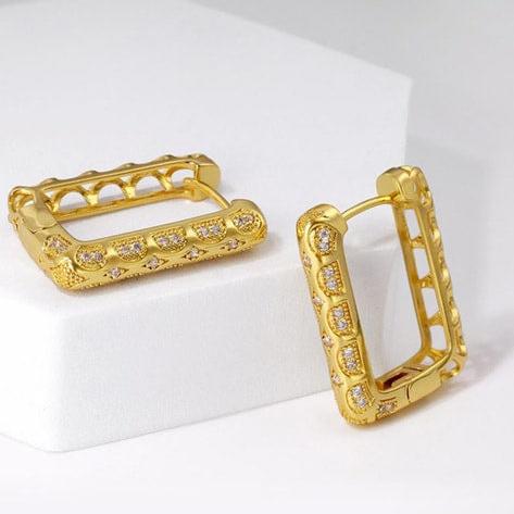 Aura Gold Plated Hoop Earrings