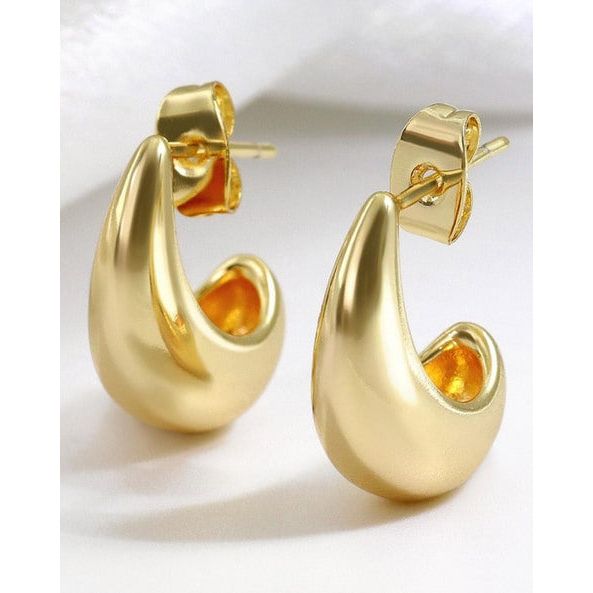 Tear Drop Earrings Gold Plated