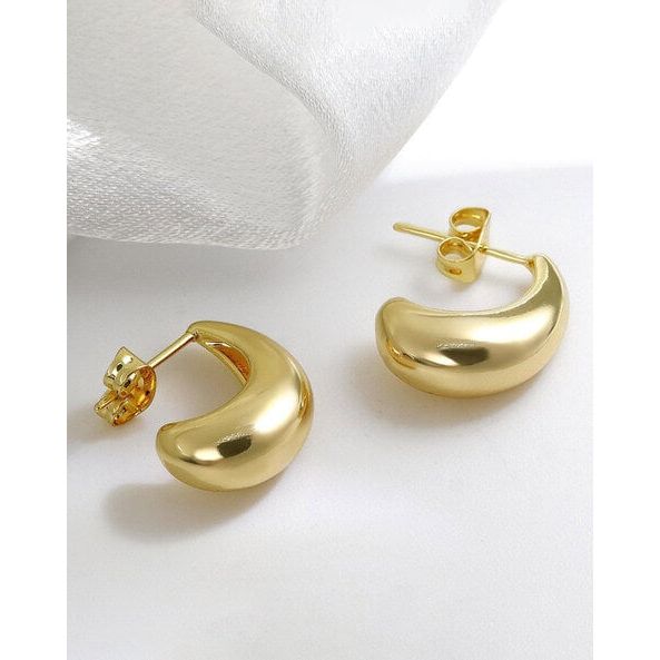 Tear Drop Earrings Gold Plated
