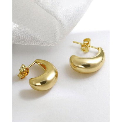 Tear Drop Earrings Gold Plated