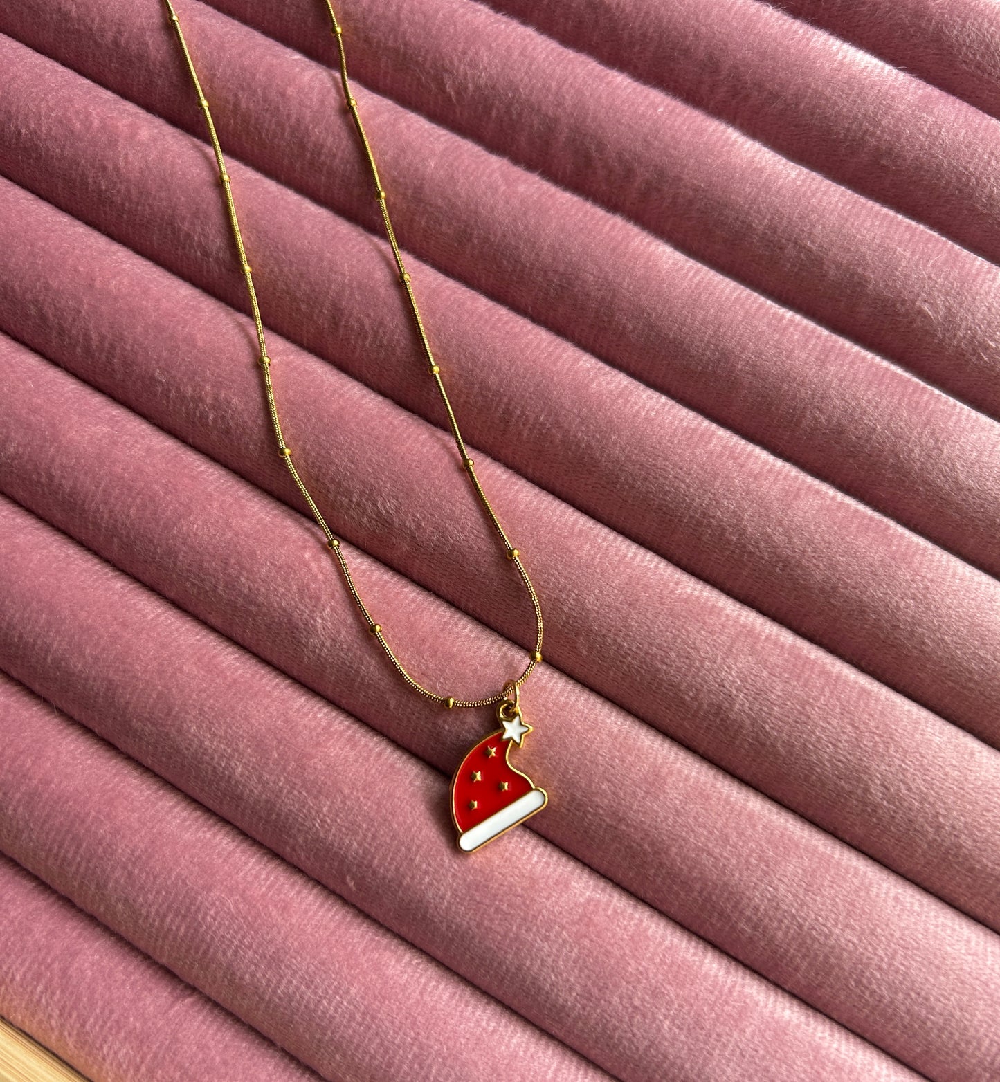 Starry Santa Cap Necklace