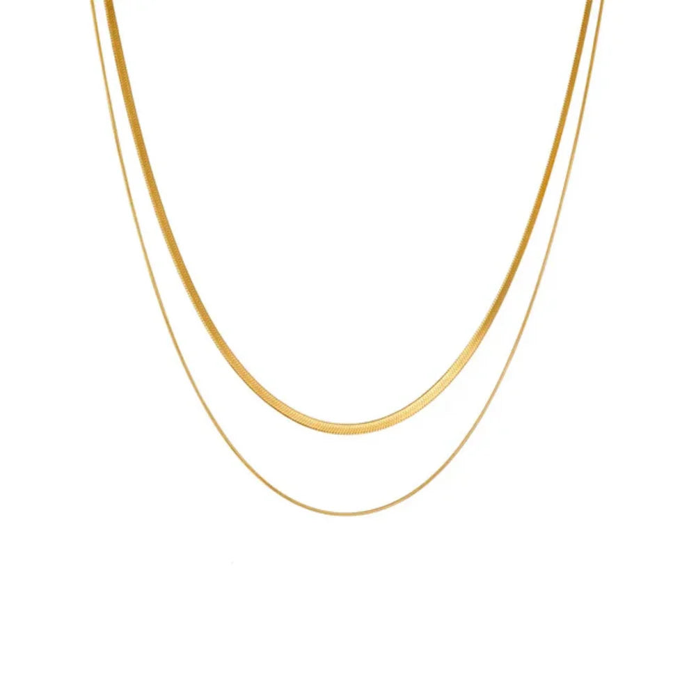 Double Layer Gold Plated Snake Chain