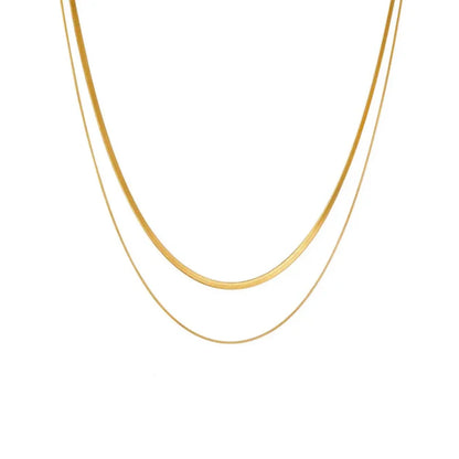 Double Layer Gold Plated Snake Chain