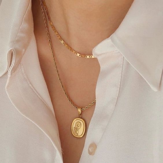 Gold Plated Sunflower Pendant Necklace