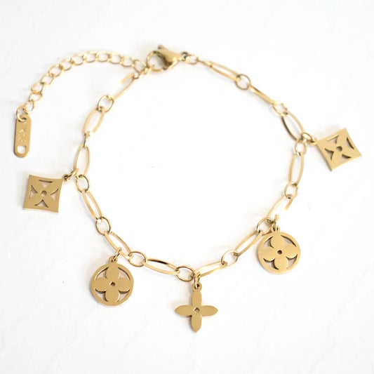 Four Leaf Clover Charm Bracelet
