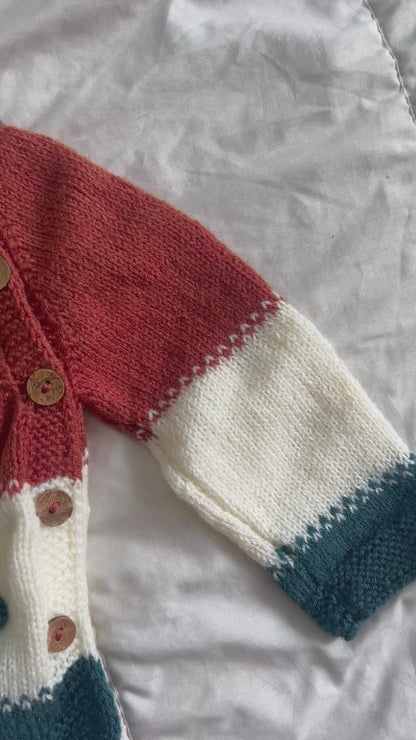 Playful Dual Colour Sweater Set