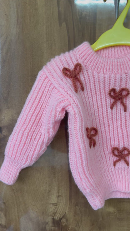 Pink bow Sweater
