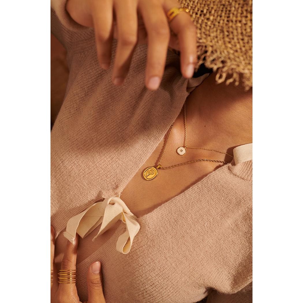 Gold Plated Sunflower Pendant Necklace