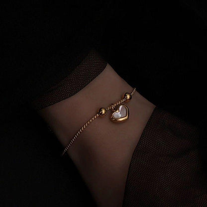 Gold-Plated Heart Charm Bracelet